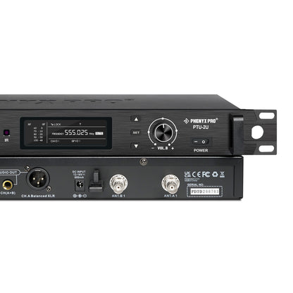 PTU-2U-1H1B | Sistema de micrófono inalámbrico dual True Diversity
