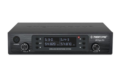 PTU-71-2B | Sistema de micrófono inalámbrico UHF dual con escaneo automático
