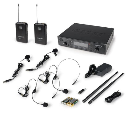 PTU-71-2B | Sistema de micrófono inalámbrico UHF dual con escaneo automático